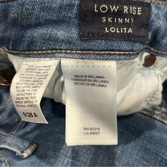 Lucky Brand, Los Angeles Low Rise Skinny Lolita Size 6/28 Ankle Pre-Shrunk Fit - Picture 10 of 12
